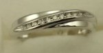 10 Karat White Gold with 0.06 Carat Diamond Fancy Band -diamonds-Lotus Gold