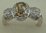 18 Karat White Gold with 0.60 Carat Diamond Oval Shaped Yellow Sapphire Ring