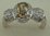 18 Karat White Gold with 0.60 Carat Diamond Oval Shaped Yellow Sapphire Ring