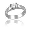 18 Karat White Gold with 0.40 Carat Diamond Tension Set Solitaire Ring -diamonds-Lotus Gold