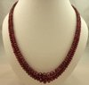 2 Strand Ruby Spinal Cut Necklace 55cm in Length-victorian jewellery-Lotus Gold