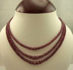 3 Strand Ruby Necklace 45 cm in Length-victorian jewellery-Lotus Gold