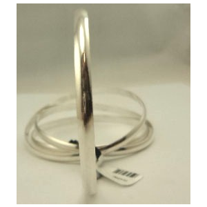 925 Sterling Silver 4 Pieces Plain Bangles