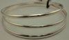 925 Sterling Silver 3 Pieces Plain Bangles-silver jewellery-Lotus Gold
