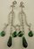 925 Sterling Silver with Cubic Zirconia and Synthetic Emerald Drop Earring