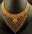 22 Karat Gold Filigree Mat V design Choker