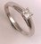 10 Karat White Gold with 0.33 Carat Diamond Princess Cut Solitaire Ring