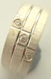 925 Sterling Silver Cubic Zirconia Matt Finish Band-silver jewellery-Lotus Gold