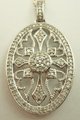 925 Sterling Silver Oval Shaped  Pendant with 0.33 Carat Diamonds-diamonds-Lotus Gold