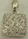 10 Karat White Gold Square Fancy Pendant with 0.15 Carat Diamonds