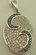 925 Sterling Silver Oval Pendant with 0.40 Carat Blue Diamonds