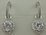 925 Sterling Silver Cubic Zirconia Detachable Heart Hanging 1/2 Hoop Earring