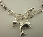 925 Sterling Silver Dolphin Charm Bracelet-bracelets-Lotus Gold