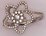 18 Karat White Gold with 0.47 Carat Diamond Double Flower Cluster Ring
