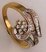 18 Carat Gold with 0.48 Carat Diamond Baguette Cut Flower Ring