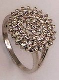 14 Karat White  Gold with 0.66 Carat Diamond Flower Ring-diamonds-Lotus Gold