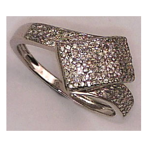 18 Karat White Gold with 0.42 Carat Diamonds Ladies Fancy Ring  
