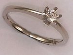 10 Karat White Gold with 0.20 Carat Diamond 6 Claws Solitaire Ring-diamonds-Lotus Gold