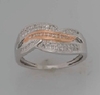 10Karat White and Pink Gold with 0.20 Carat Diamond Fancy Ring-diamonds-Lotus Gold