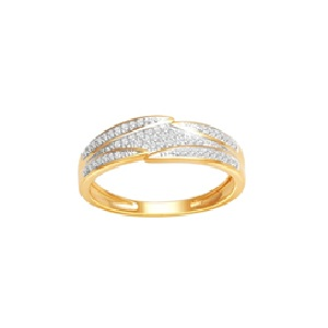 18Karat Yellow Gold with 0.18Carat Diamond Fancy Band