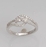 10Karat White and Pink Gold with 0.25Carat Diamond Fancy Ring