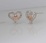 925 Sterling Silver with 0.14Carat Diamonds Heart Shaped Studs