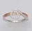 10Karat White and Pink Gold with 0.10Carat Diamond Swirl Ring