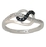 10Karat White Gold with 0.15Carat Diamond10Karat White Gold with 0.15Carat Black Diamonds Fancy Ring