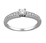 10Karat White Gold with 0.33Carat Diamonds Solitaire Shoulder Ring