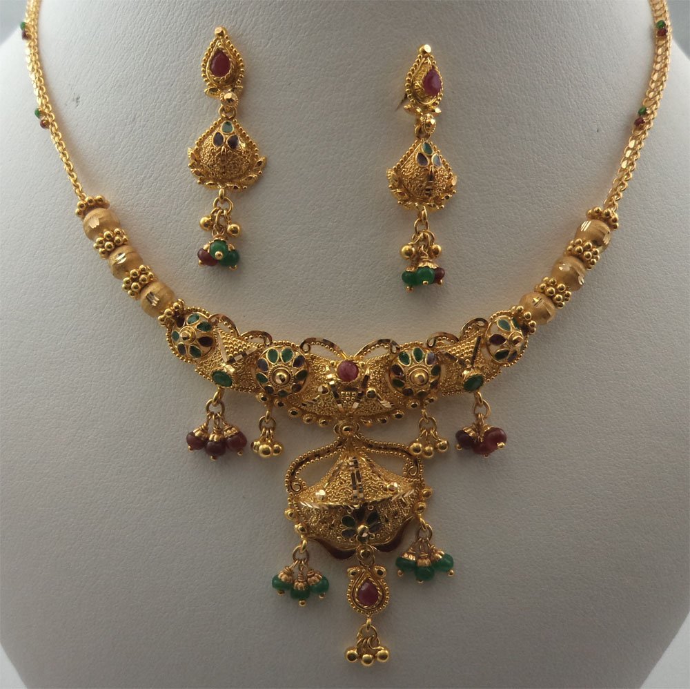 Gold Jewellery-Necklaces : Lotus Gold