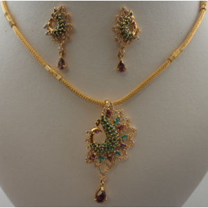 22Karat Gold Peacock Design Multicolour 