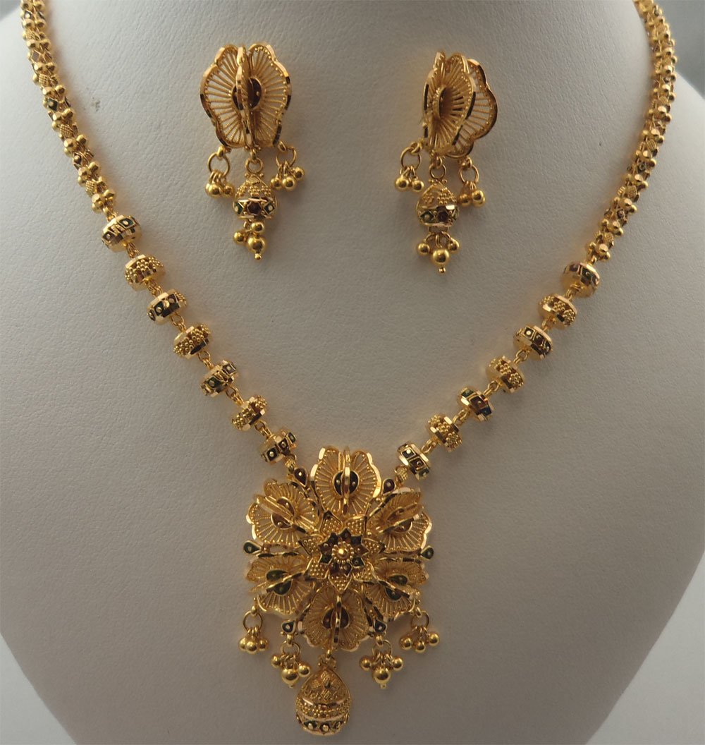 Gold Jewellery-Necklaces : Lotus Gold