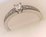 10Karat White Gold with 0.33Carat Diamonds Solitaire Shoulder Ring