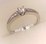 10Karat White Gold with 0.33Carat Diamonds Solitaire Shoulder Ring