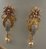 22Karat Gold with Cubic Zirconia Flower Design Meenakari Pearl Hanging Italian Design Necklace Set