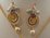 22Karat Gold with Cubic Zirconia Round Leaf Design Blue and Pink Meenakari Pearl Hanging Pendant Set 
