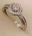 10Karat White Gold with 0.25Carat Diamonds Round Cluster Shoulder Ring