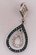 925 Sterling Silver with 0.60Carat Blue Diamonds Teardrop Pendant 