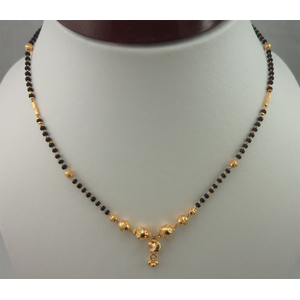 Gold Jewellery-Mangalsutra : Lotus Gold