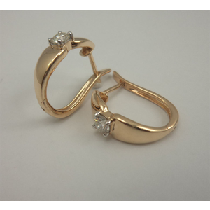 9Karat Yellow Gold with 0.40Carat Diamond Hoops