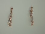 9Karat Rose Gold with 0.16Carat Diamonds Spiral Earrings-diamonds-Lotus Gold