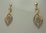 9Karat Yellow Gold with 0.24Carat Diamonds Kite Shaped Earrings