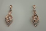 9Karat Rose Gold with 0.24Carat Diamonds Kite Shaped Earrings-diamonds-Lotus Gold