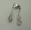 9Karat White Gold with 0.17Carat Diamonds Hanging Earrings 