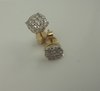 9Karat Yellow Gold with 0.57Carat Diamond Round Cluster Studs-diamonds-Lotus Gold