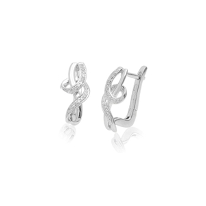 10K White Gold 0.10ct Diamond Earrings