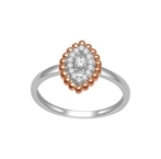 10K White and Rose Gold 0.15ct Diamond Ring -diamonds-Lotus Gold