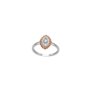 10K White and Rose Gold 0.15ct Diamond Ring 