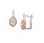 10K White and Rose Gold 0.20ct GH-SI-2  Earrings-earrings-Lotus Gold