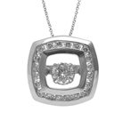 10Kt White Gold 0.25ct Diamond Heart Beat Pendant-pendants-Lotus Gold